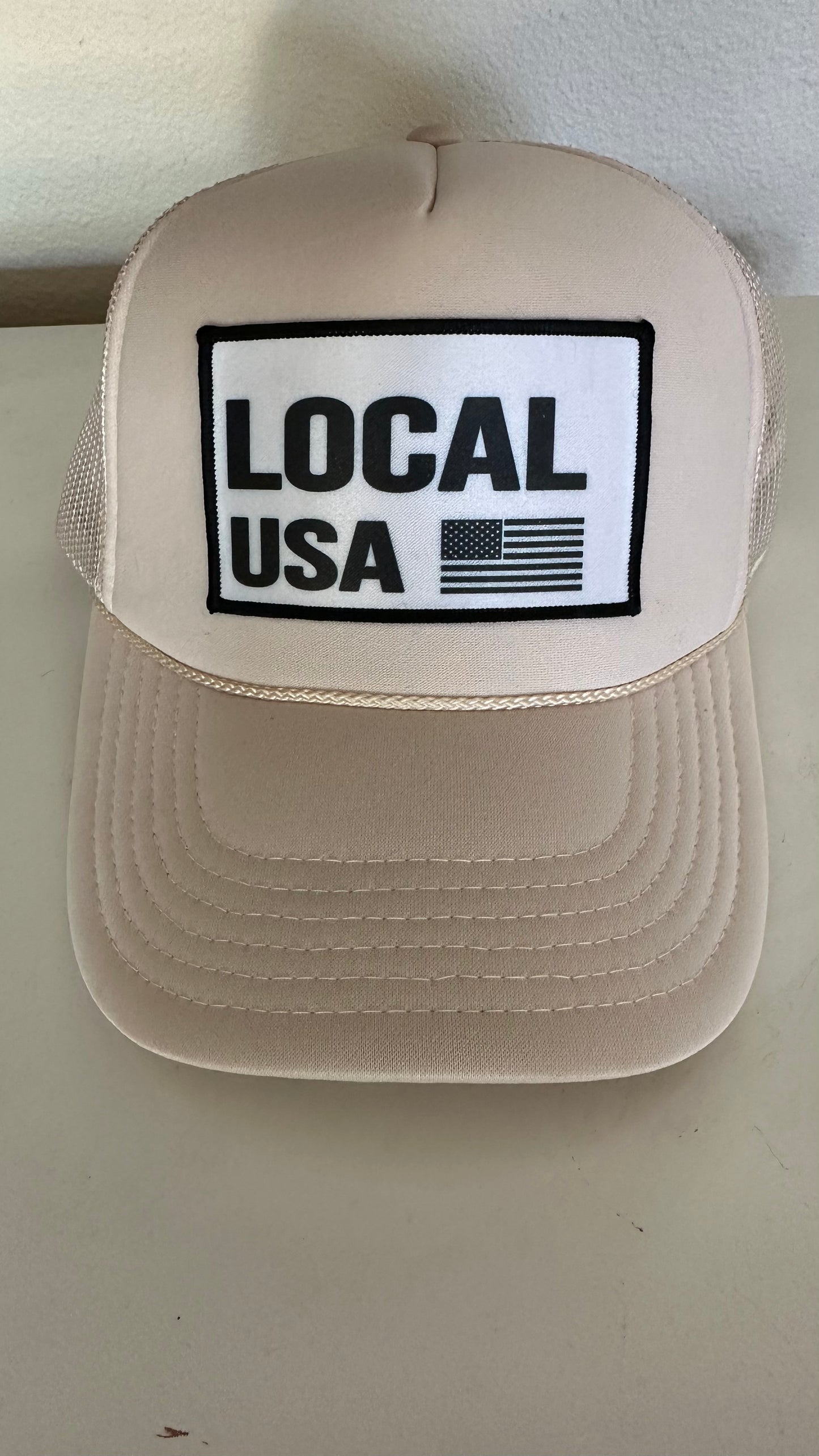 LOCALusa White Patch Trucker